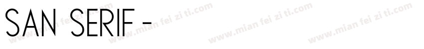 San Serif字体字体转换